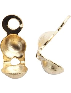 Creativ Company Kalot, L: 8 mm, d 3 mm, verguld, 100 stuk/ 1 doos