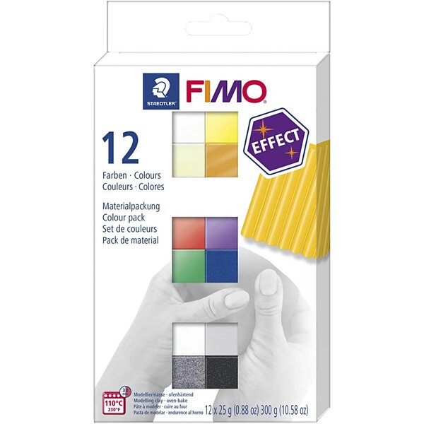 FIMO® FIMO® Effect, diverse kleuren, 12x25 gr/ 1 doos