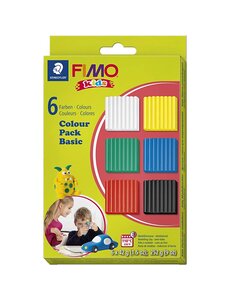 FIMO® FIMO® Kids Boetseerklei, standaardkleuren, 6x42 gr/ 1 doos