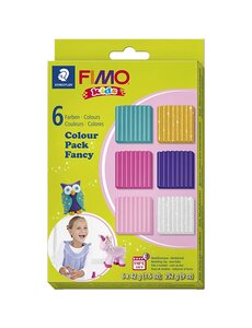 FIMO® FIMO® Kids Boetseerklei, extra kleuren, 6x42 gr/ 1 doos
