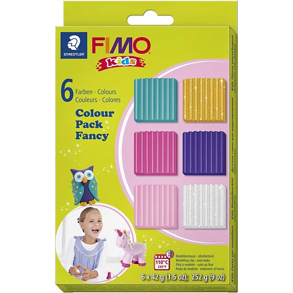 FIMO® FIMO® Kids Boetseerklei, extra kleuren, 6x42 gr/ 1 doos