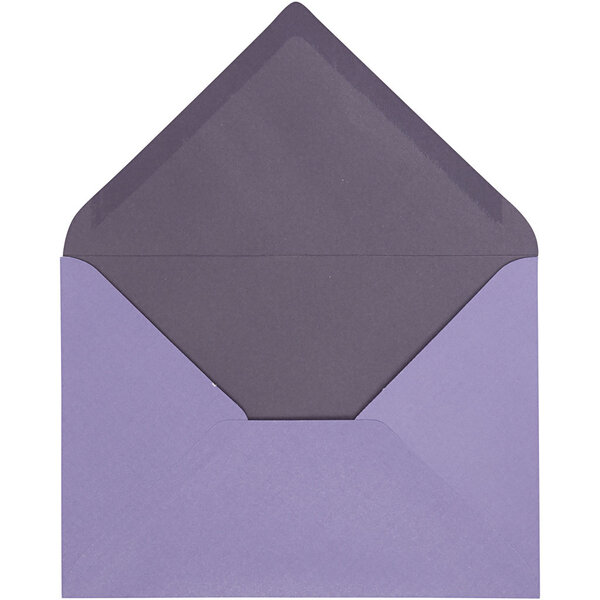Creativ Company Envelop, afmeting envelop 11,5x16 cm, 100 gr, donkerpaars/paars, 10 stuk/ 1 doos
