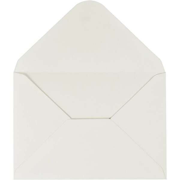 Creativ Company Enveloppen, afmeting envelop 11,5x16 cm, 110 gr, off-white, 10 stuk/ 1 doos