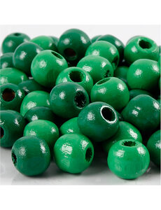 Creativ Company Houten Kralen, d 10 mm, gatgrootte 3 mm, groen, 20 gr/ 1 doos