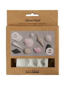 Creativ Company Siliconen vormen, Conchschelp en schelpen, H: 1 cm, L: 1-2,8 cm, 1 stuk