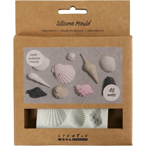 Creativ Company Siliconen vormen, Conchschelp en schelpen, H: 1 cm, L: 1-2,8 cm, 1 stuk