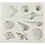 Creativ Company Siliconen vormen, Conchschelp en schelpen, H: 1 cm, L: 1-2,8 cm, 1 stuk