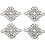 Sieraden hanger, d 15 mm, gatgrootte 1,2 mm, verzilverd, 4 stuk/ 1 doos