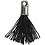 Creativ Company Tassel, L: 10 mm, gatgrootte 1 mm, zwart, 5 stuk/ 1 doos