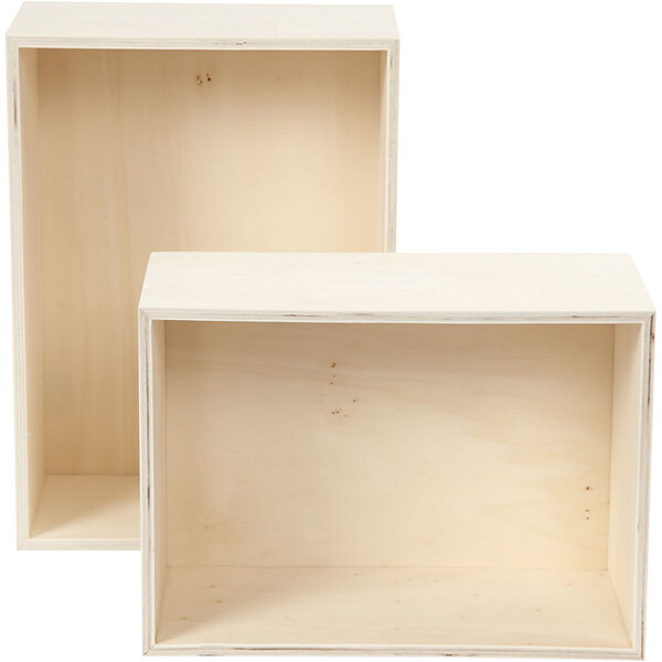 Creativ Company Showdozen, rechthoek, H: 27+31 cm, D: 12,5 cm, B: 19,5+22,5 cm, 2 stuk/ 1 set