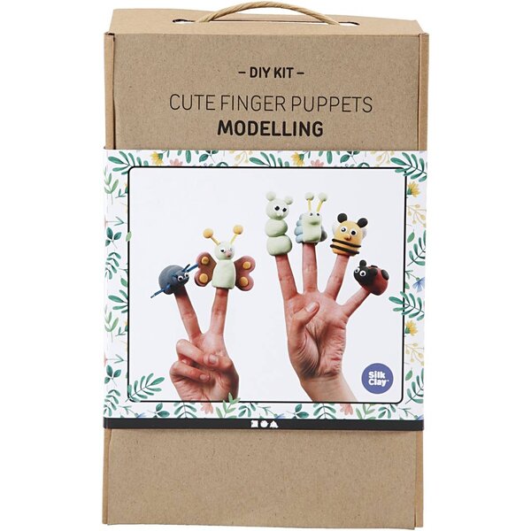 Silk Clay Schattige vingerpoppen, 1 set