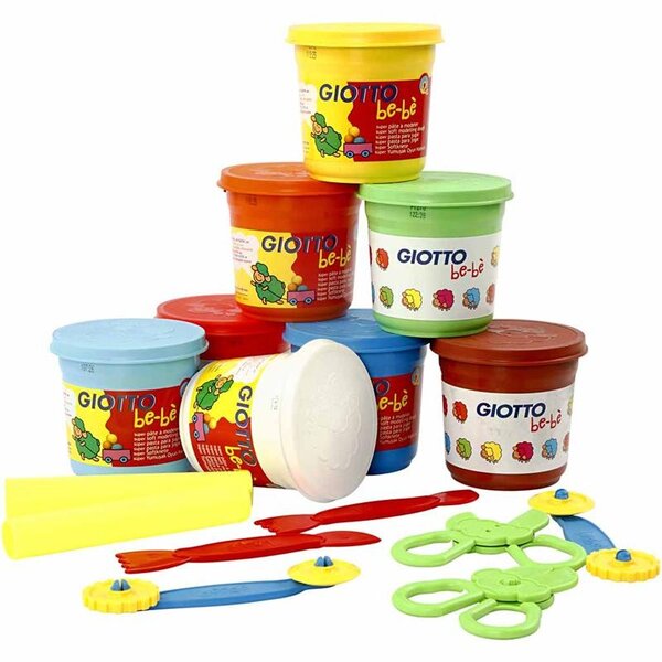 GIOTTO Boetseerklei, diverse kleuren, 8x220 gr/ 1 doos