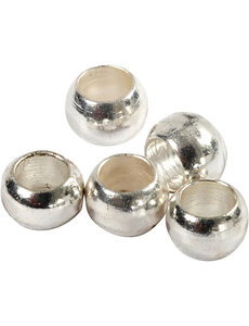 Creativ Company Knijpkralen, d 2 mm, zilver, 100 stuk/ 1 doos