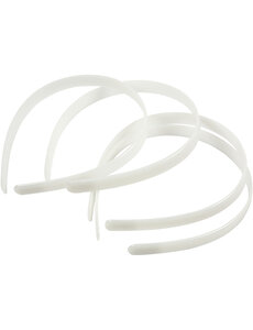 Creativ Company Haarbanden, B: 13 mm, wit, 5 stuk/ 1 doos