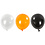 Creativ Company Ballonnen, rond, d 23-26 cm, zwart, oranje, wit, 10 stuk/ 1 doos