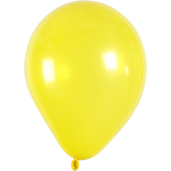 Creativ Company Ballonnen, Set met 10 ballonnen, d 23 cm, geel, 10 stuk/ 1 doos