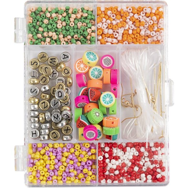 Creativ Company Creatieve Box Sieraden, Fruitmix, sterke kleuren, 1 doos
