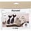 Creativ Company Mini Hobbyset Macramé, Oorbellen, zwart, olijfbruin, zandkleur, 1 doos
