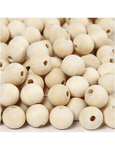 Creativ Company Houten kraal, d 15 mm, gatgrootte 3 mm, 500 stuk/ 1 doos