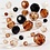 Facet kralen, afm 4-12 mm, gatgrootte 1-2,5 mm, goud, 50 gr/ 1 doos