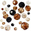 Facet kralen, afm 4-12 mm, gatgrootte 1-2,5 mm, goud, 50 gr/ 1 doos