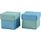 Creativ Company Vouwdoos, afm 5,5x5,5 cm, 250 gr, lichtturquoise/donkerturquoise, 10 stuk/ 1 doos