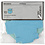 Creativ Company Vouwdoos, afm 5,5x5,5 cm, 250 gr, lichtturquoise/donkerturquoise, 10 stuk/ 1 doos