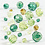 Creativ Company Facet kralen, afm 4-12 mm, gatgrootte 1-2,5 mm, groen glitter, 45 gr/ 1 doos