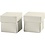 Creativ Company Vouwdoos, afm 5,5x5,5 cm, 250 gr, off-white, 10 stuk/ 1 doos