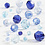 Creativ Company Facet kralen, afm 4-12 mm, gatgrootte 1-2,5 mm, blauw harmonie, 250 gr/ 1 doos