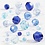 Creativ Company Facet kralen, afm 4-12 mm, gatgrootte 1-2,5 mm, blauw harmonie, 45 gr/ 1 doos