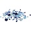 Creativ Company Facet kralen, afm 4-12 mm, gatgrootte 1-2,5 mm, blauw harmonie, 45 gr/ 1 doos