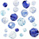 Creativ Company Facet kralen, afm 4-12 mm, gatgrootte 1-2,5 mm, blauw harmonie, 45 gr/ 1 doos