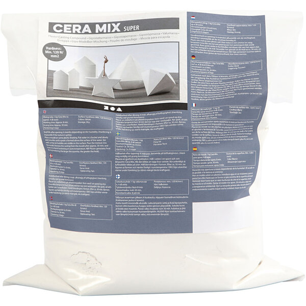 Creativ Company Cera-Mix Super Gipsgietmix, wit, 5 kg/ 1 doos