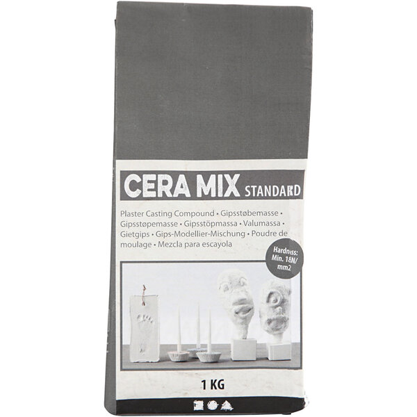 Creativ Company Cera-Mix Standaard Gipsgietmix, lichtgrijs, 1 kg