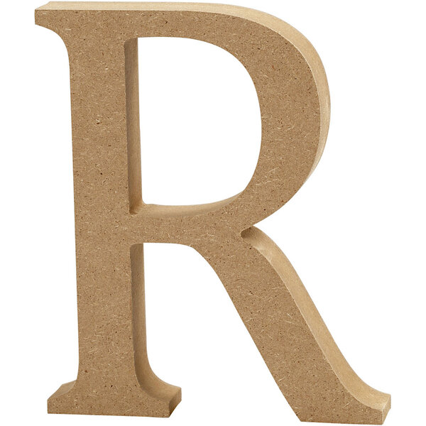 Letter, R, H: 13 cm, dikte 2 cm, 1 stuk