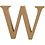 Creativ Company Letter, W, H: 13 cm, dikte 2 cm, 1 stuk