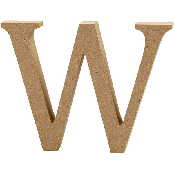 Creativ Company Letter, W, H: 13 cm, dikte 2 cm, 1 stuk