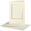 Passepartout kaarten , rechthoek met gouden rand, afmeting kaart 10,5x15 cm, afmeting envelop 11,5x16,5 cm, off-white, 10 set/ 1 doos