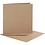 Creativ Company Kaarten en enveloppen, afmeting kaart 12,5x12,5 cm, afmeting envelop 13,5x13,5 cm, naturel, 10 set/ 1 doos