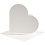 Creativ Company Hartvormige Kaarten, afmeting kaart 12,5x12,5 cm, afmeting envelop 13,5x13,5 cm, off-white, 10 set/ 1 doos