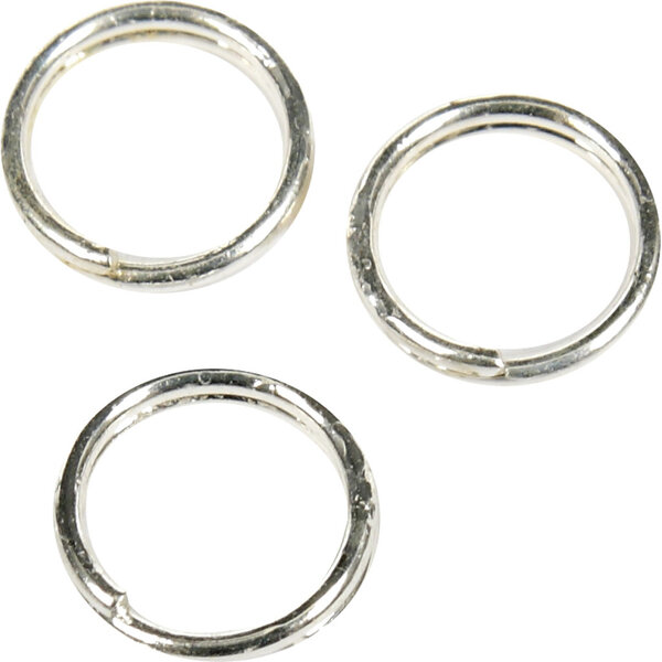 Creativ Company Splitring, d 5 mm, verzilverd, 30 stuk/ 1 doos