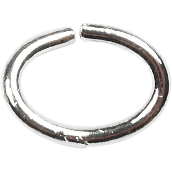 Creativ Company Ring, ovaal, dikte 1 mm, verzilverd, 40 stuk/ 1 doos