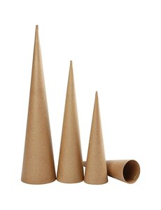  Hoge Kegels, H: 30-40-50 cm, d 8-9-11,5 cm, 3 stuk/ 1 doos