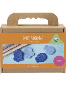  Hobbyset Zeep Maken, Zeedieren, blauw, 1 doos