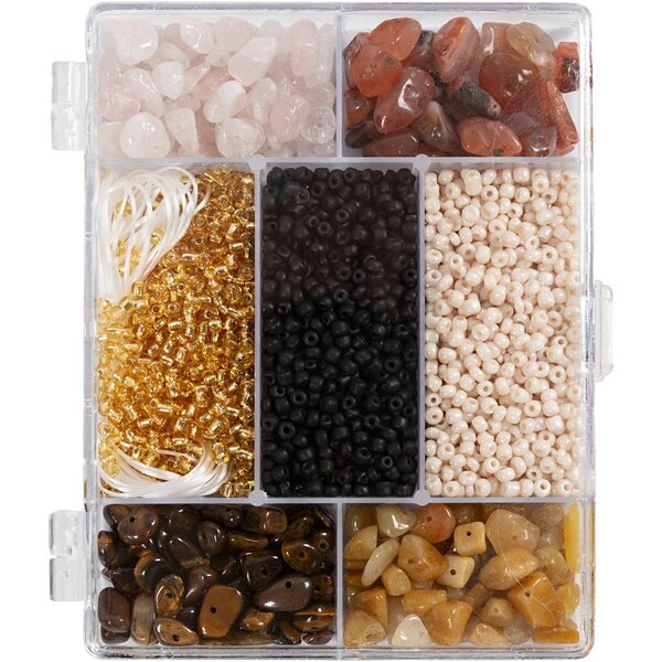 Creativ Company Creatieve Box Sieraden, Kristallen, afm 2,6-10 mm, gatgrootte 0,8-1,2 mm, diverse kleuren, 1 doos