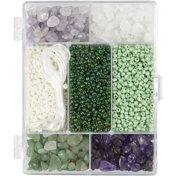 Creativ Company Creatieve Box Sieraden, Kristallen, afm 2,6-10 mm, gatgrootte 0,8-1,2 mm, diverse kleuren, 1 doos