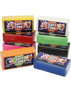 Creativ Company Boetseerklei, diverse kleuren, 8x500 gr/ 1 doos
