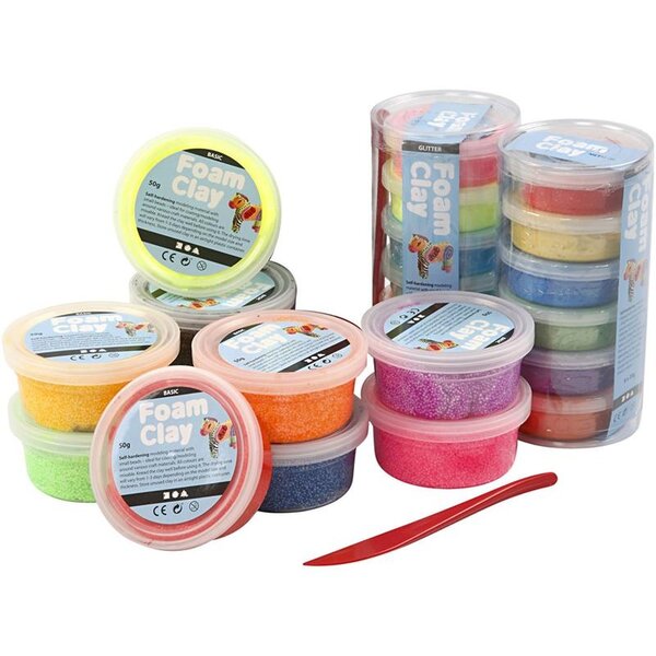 Foam Clay Foam Clay®, diverse kleuren, 22 Doosje/ 1 set
