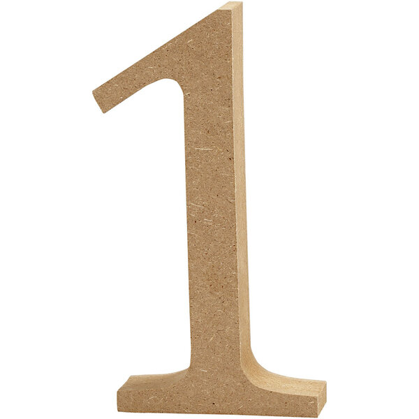 Creativ Company Cijfer, 1, H: 13 cm, dikte 2 cm, 1 stuk